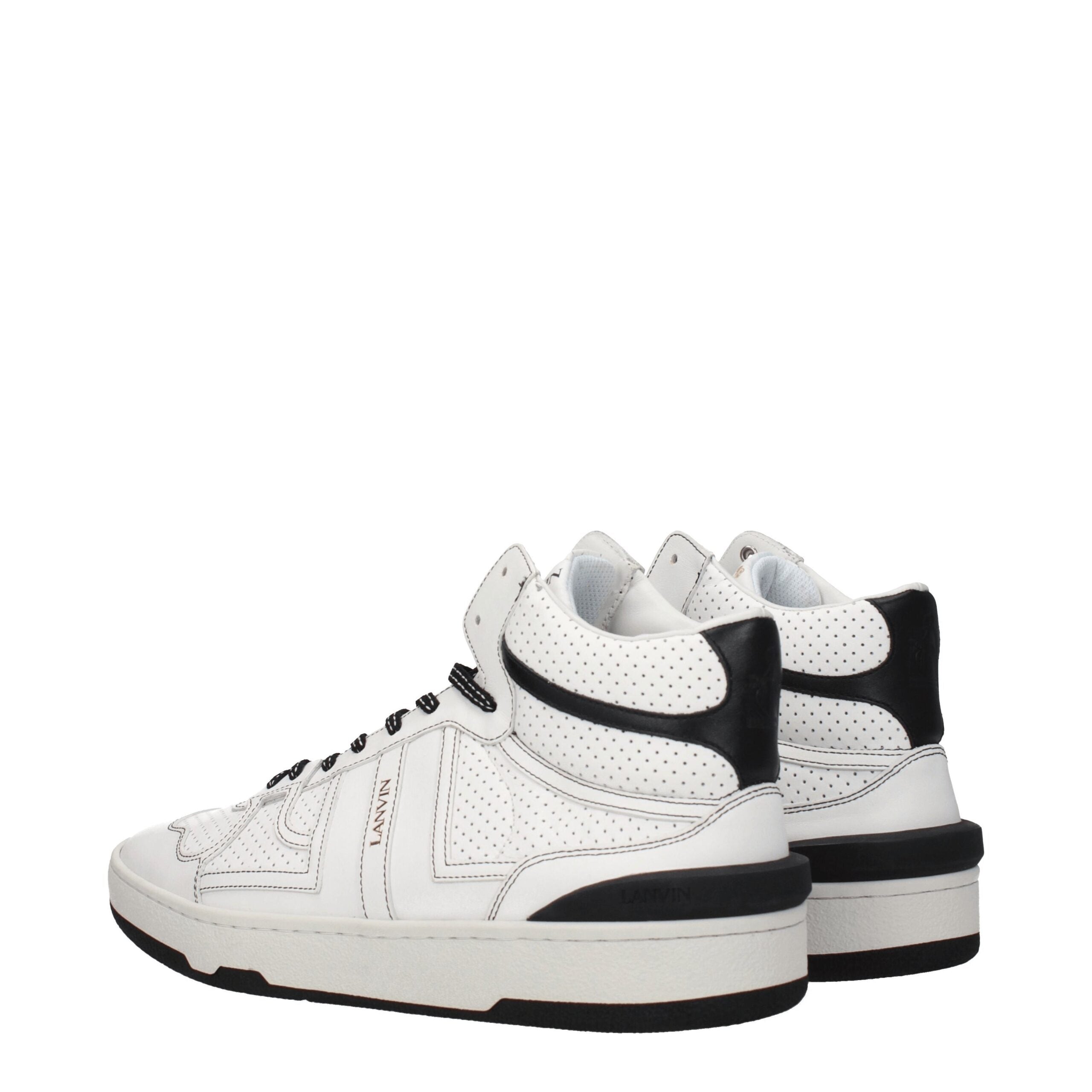 White Leather High Tops