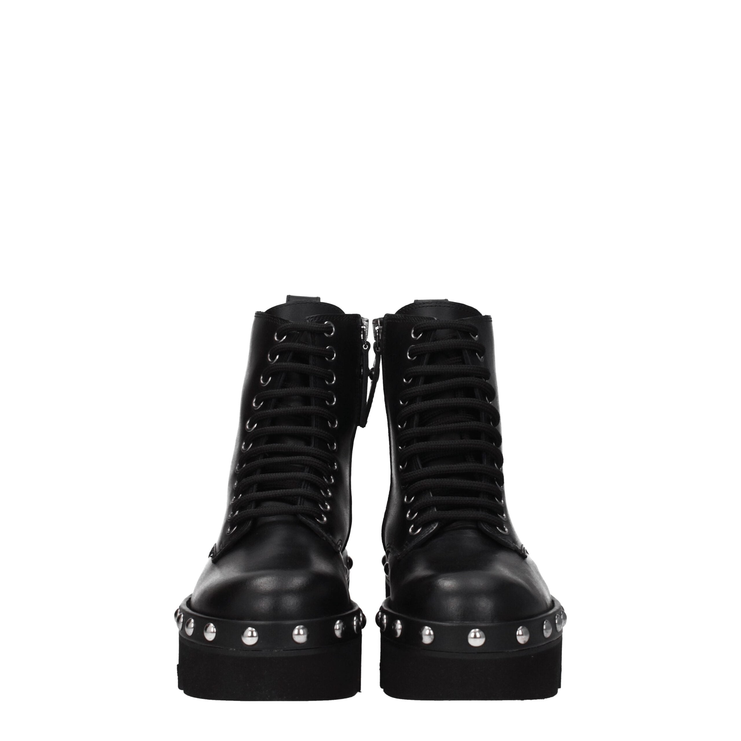 Black Leather Ankle Boots