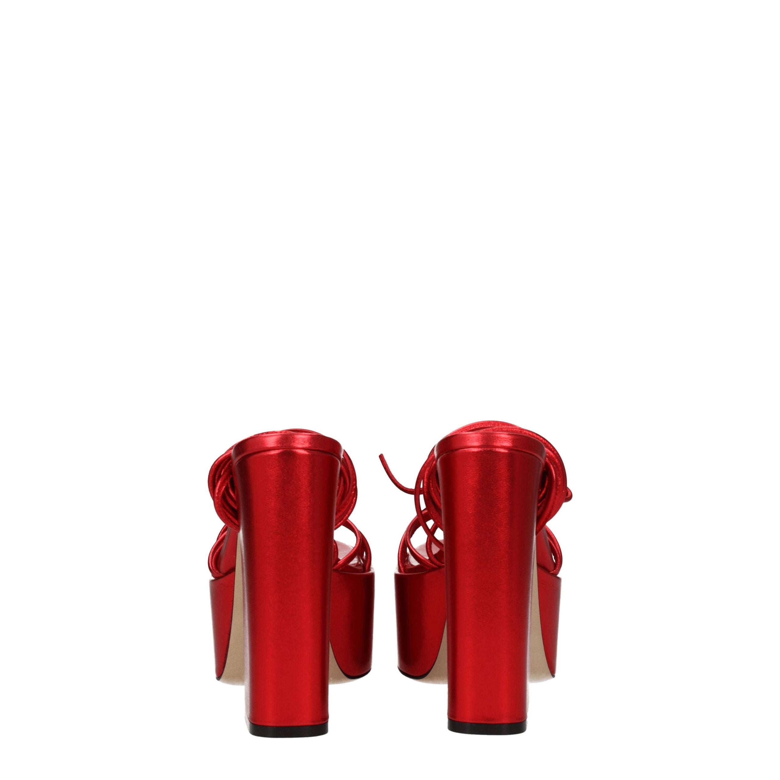 Red Leather Platforms