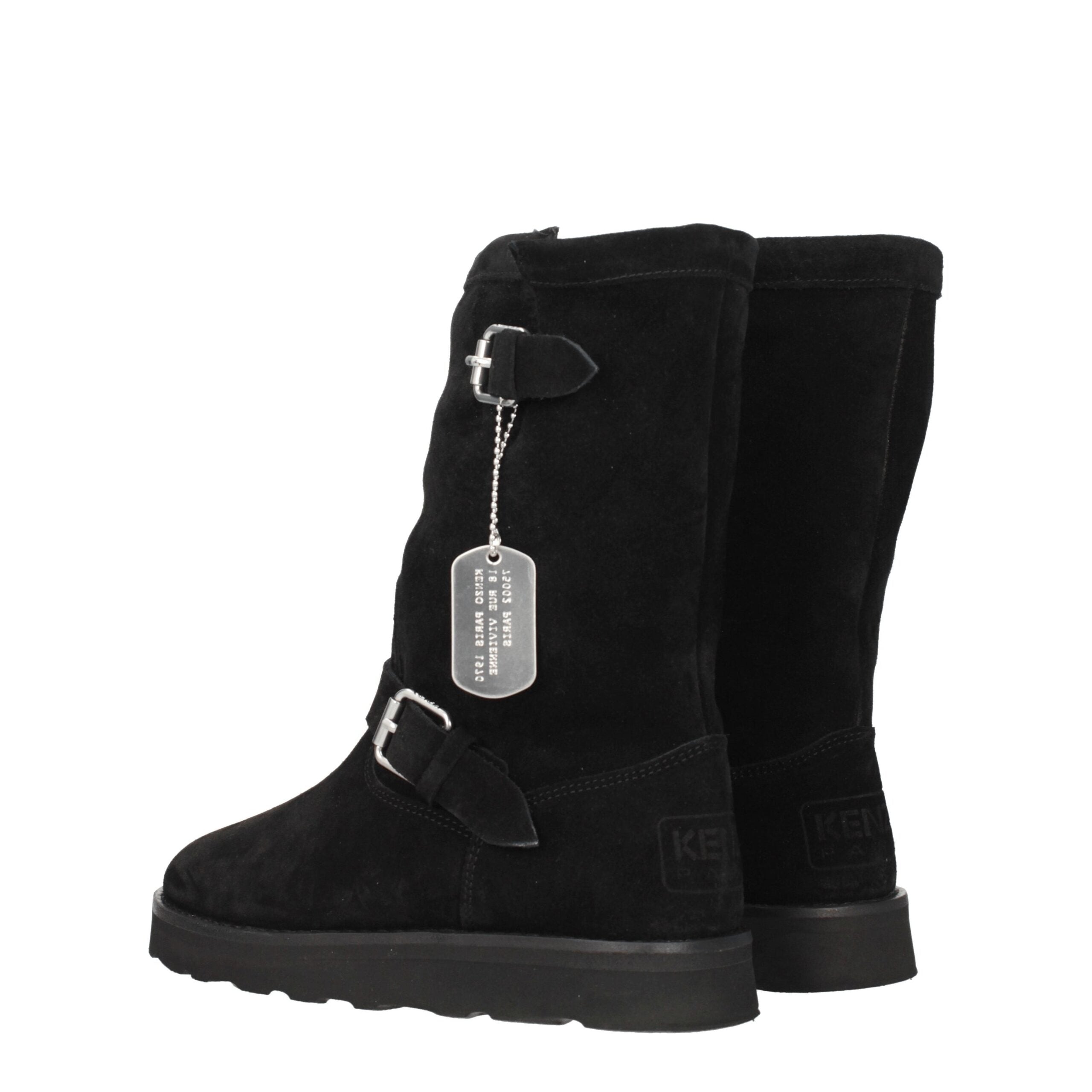 Black Leather Ankle Boots