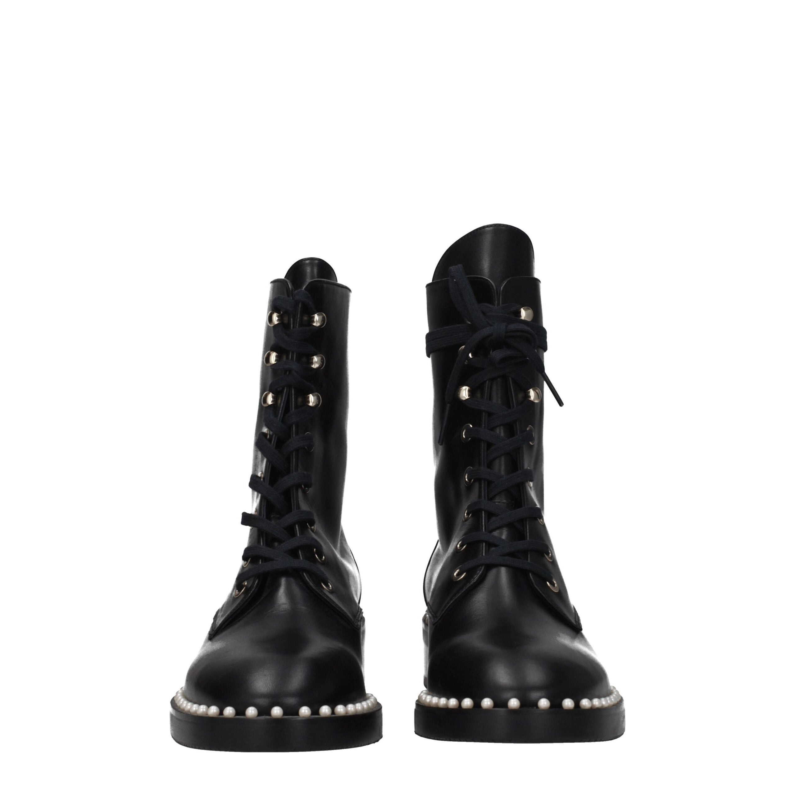 Black Leather Ankle Boots
