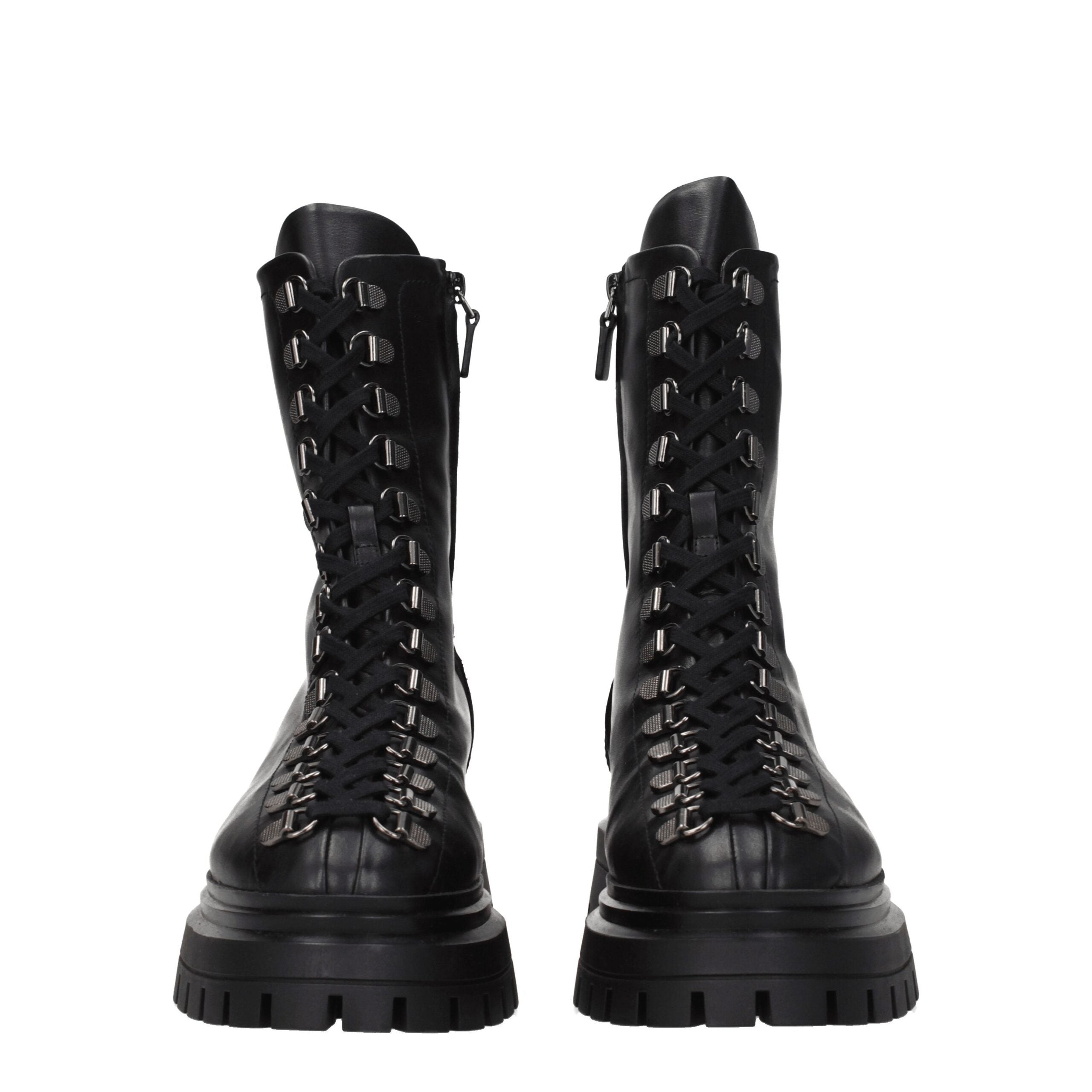 Black Leather Ankle Boots