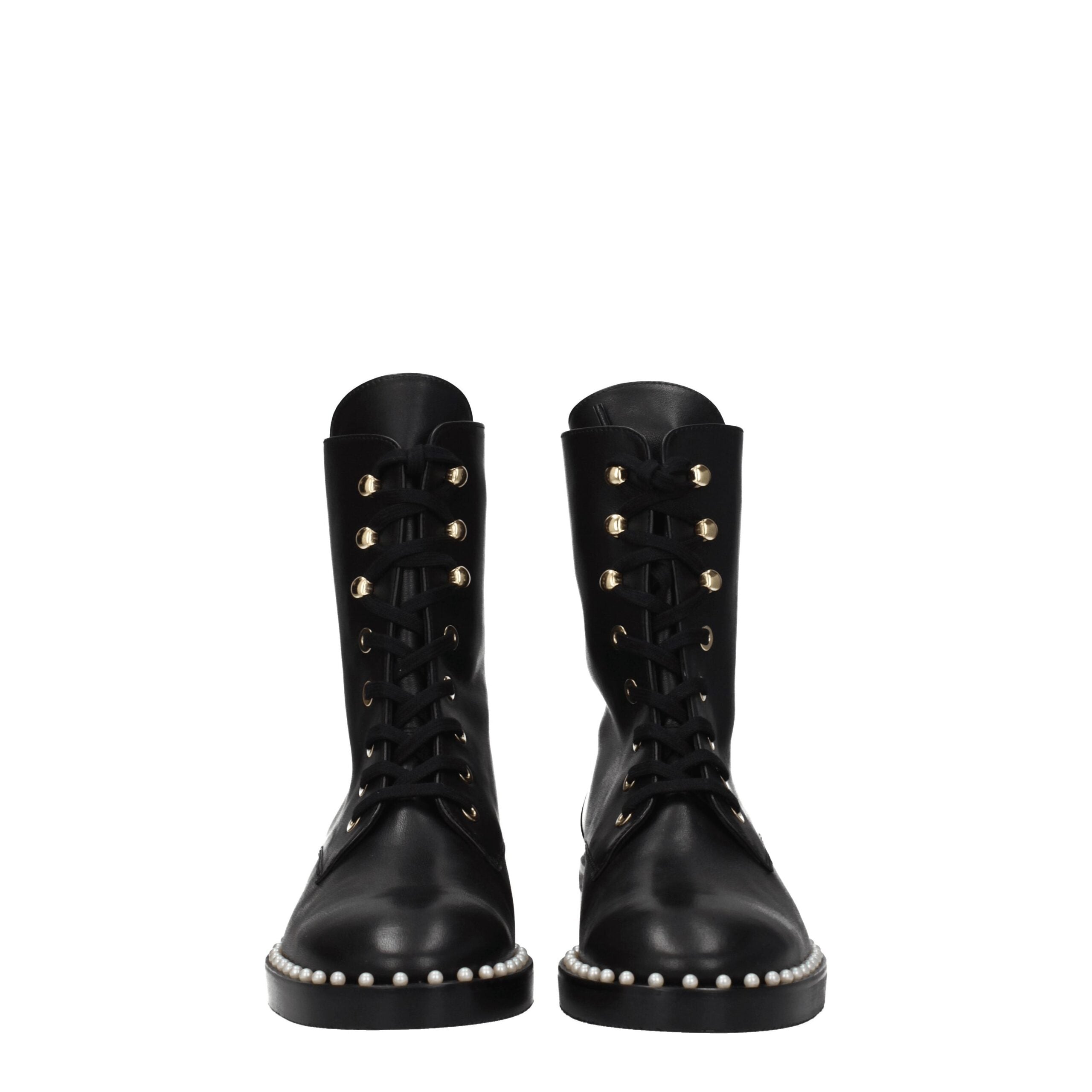 Black Leather Ankle Boots