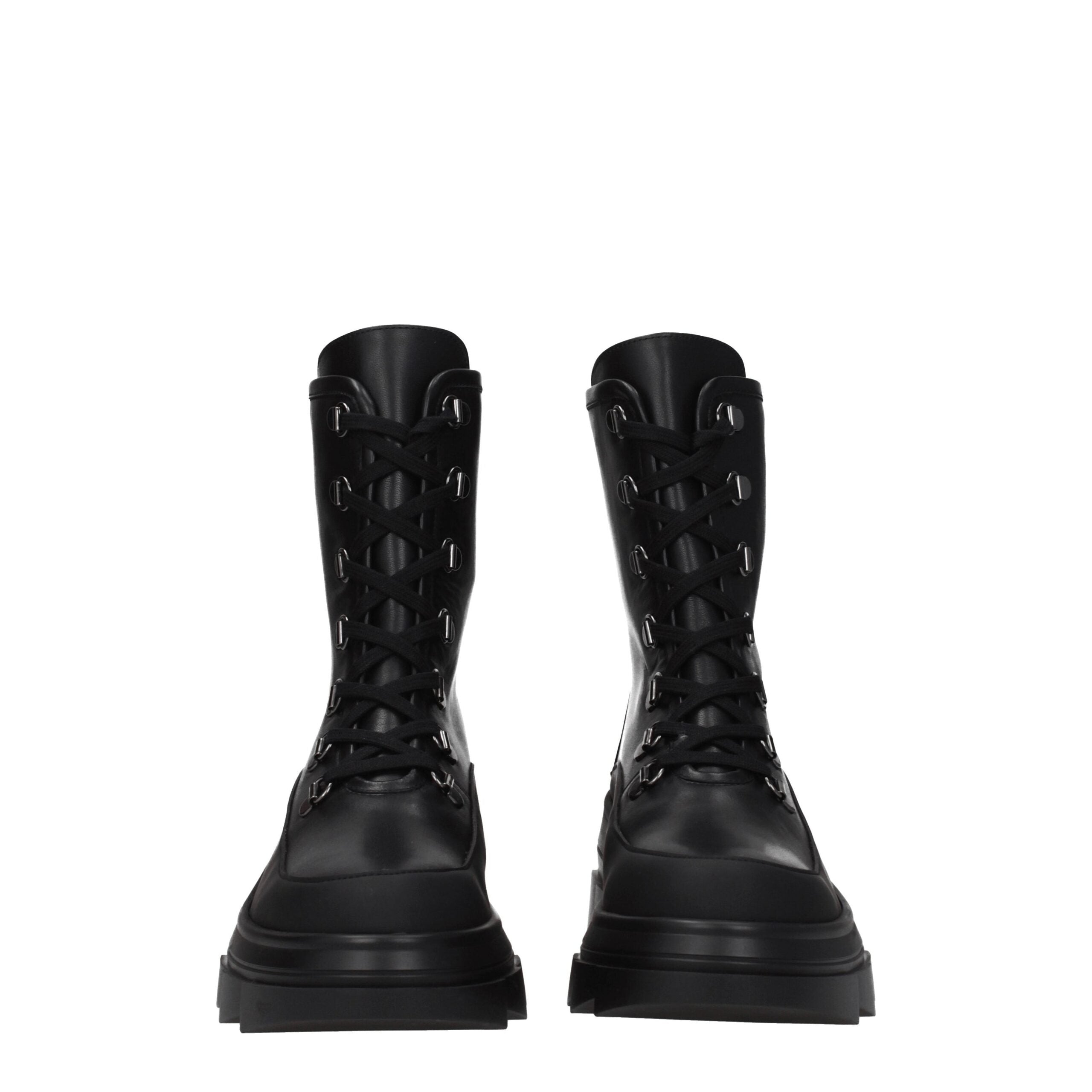 Black Leather Ankle Boots