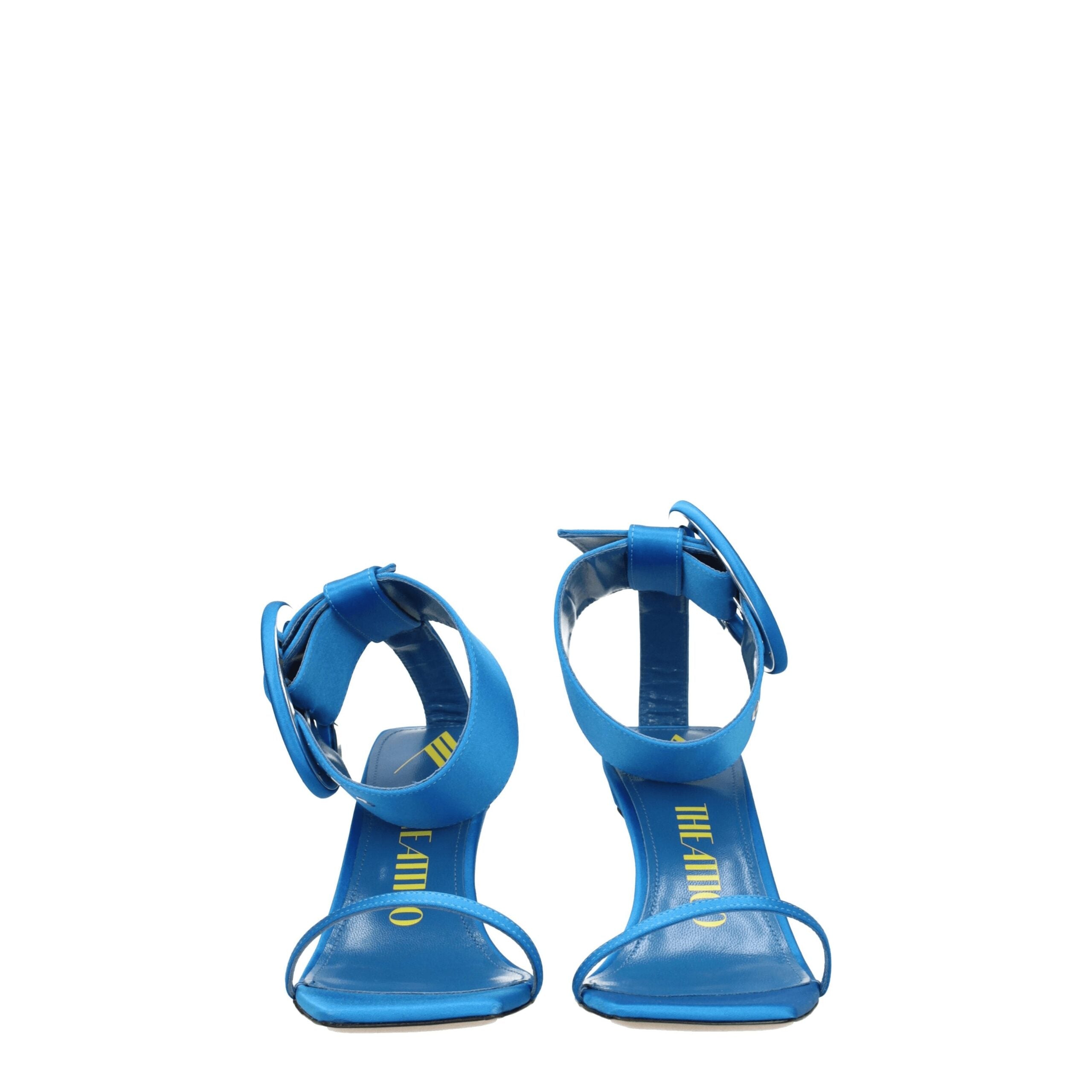 Light Blue Satin Stiletto Heels Sandals
