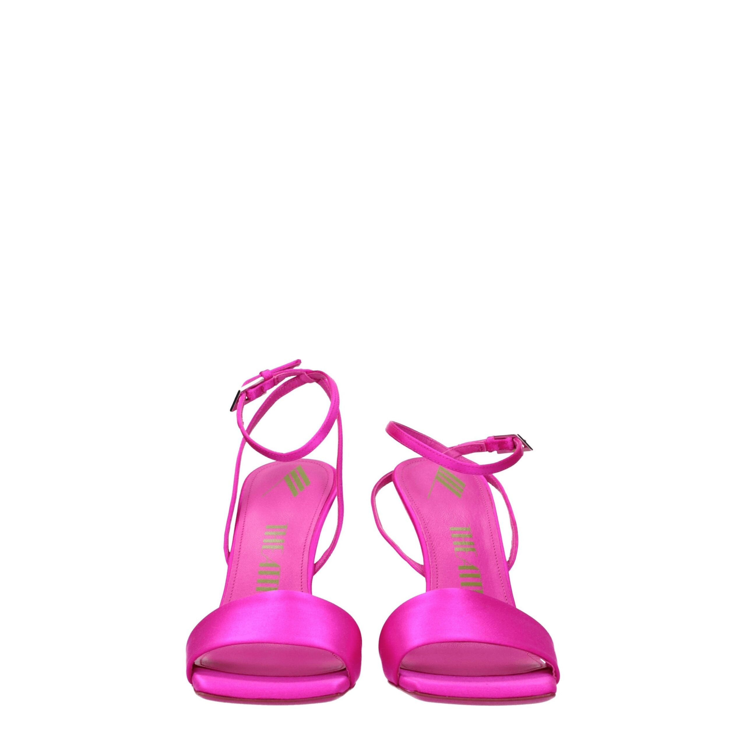 Pink Satin Platforms