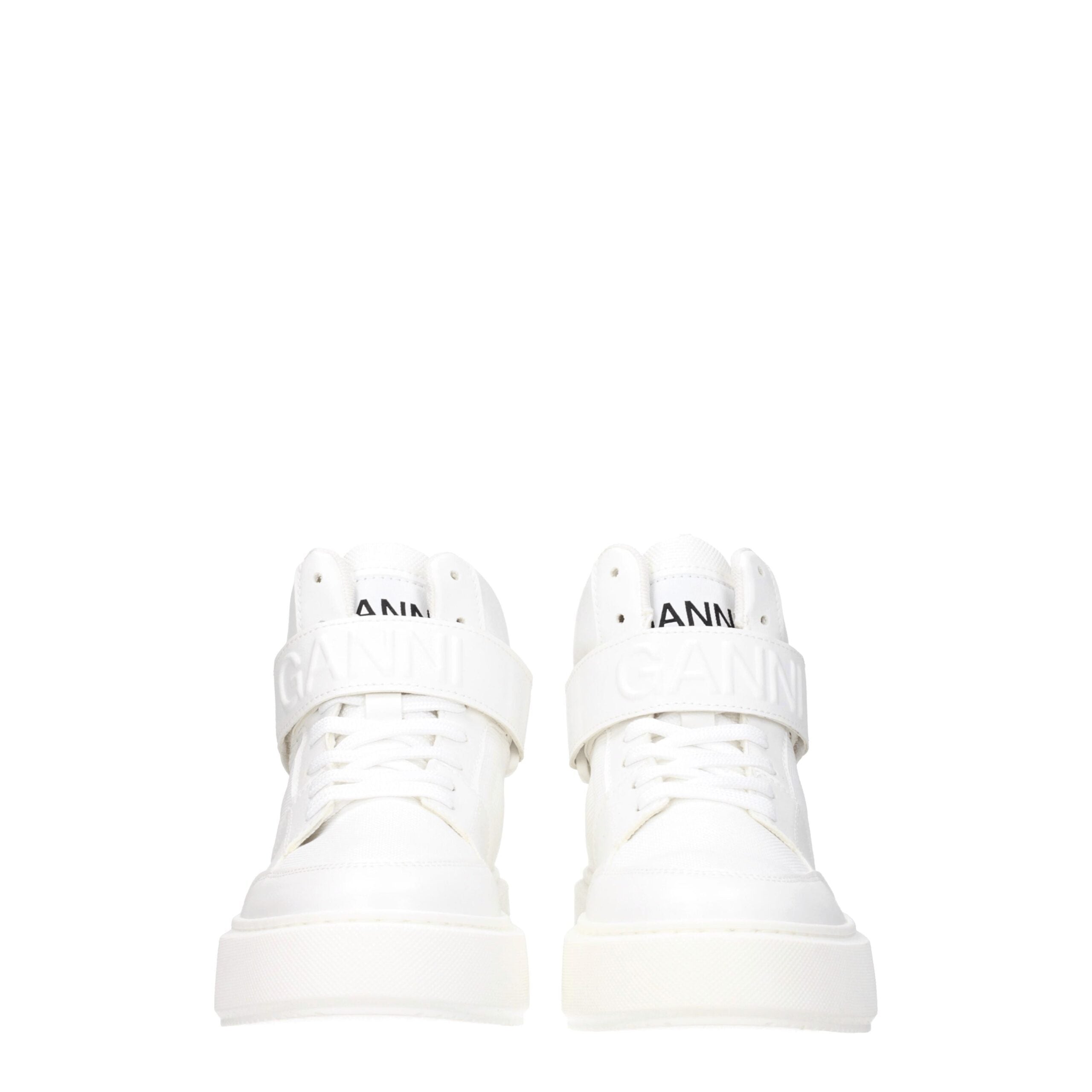 White Leather High Tops