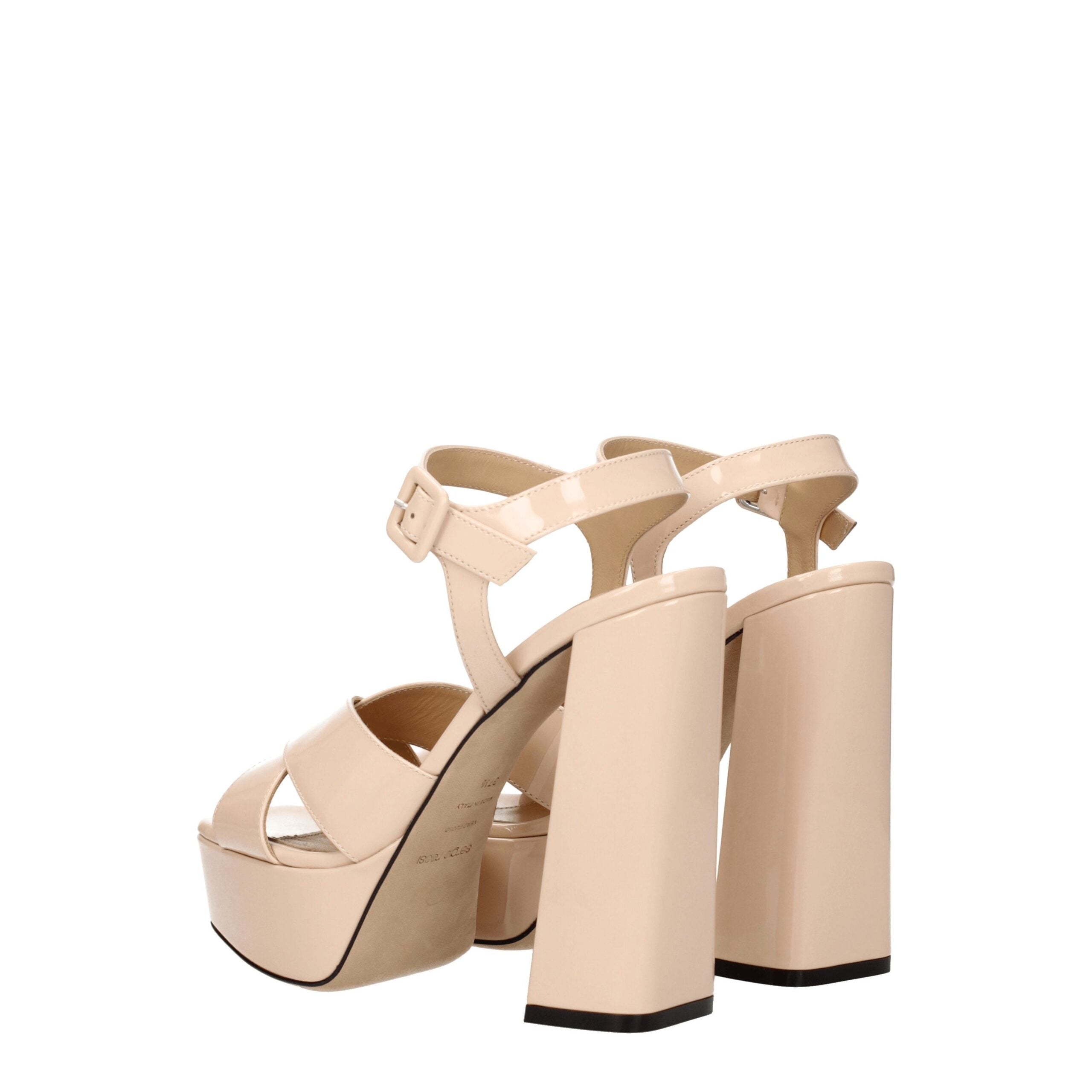 Pink Leather Platforms