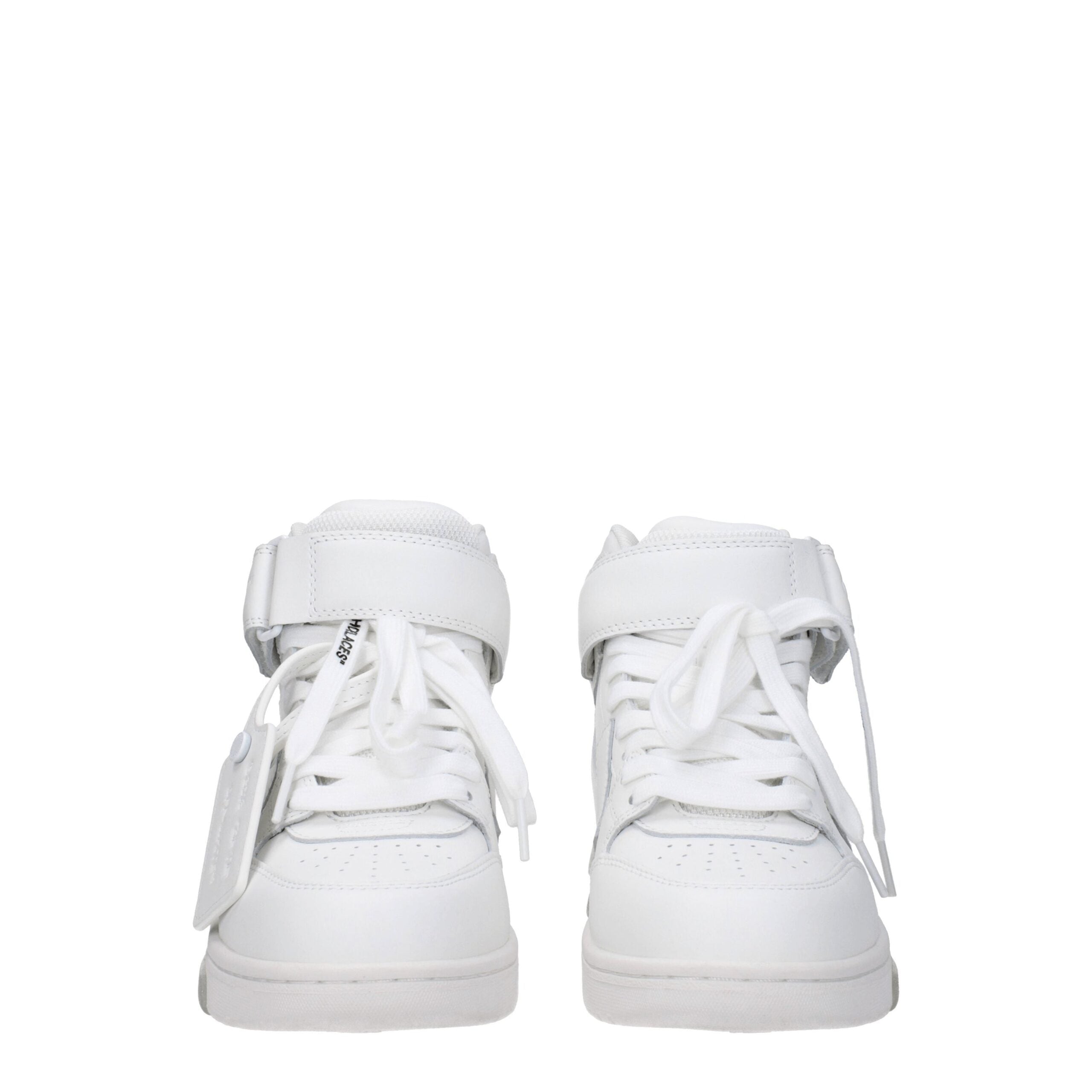 White Leather High Tops