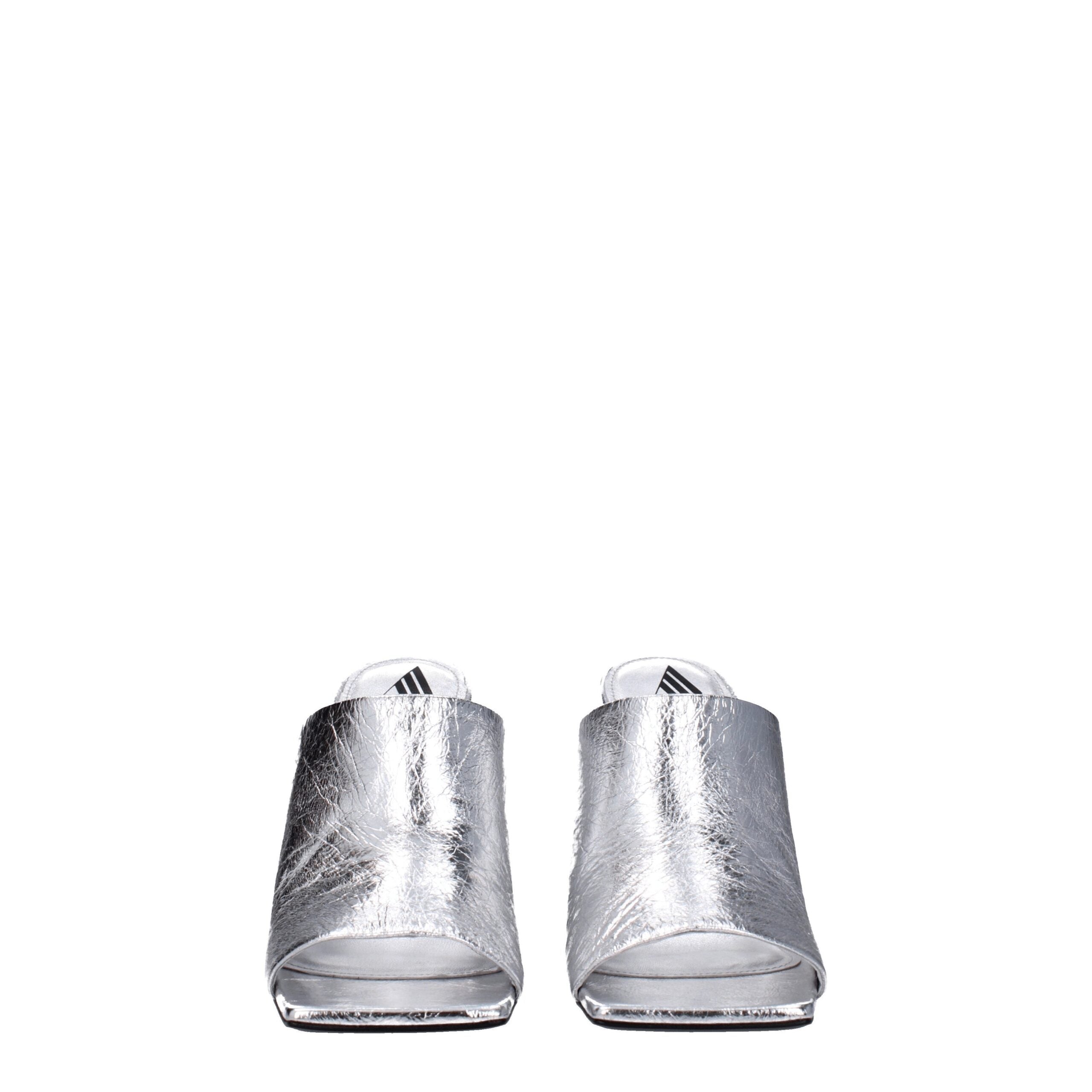 Gray Leather Platforms