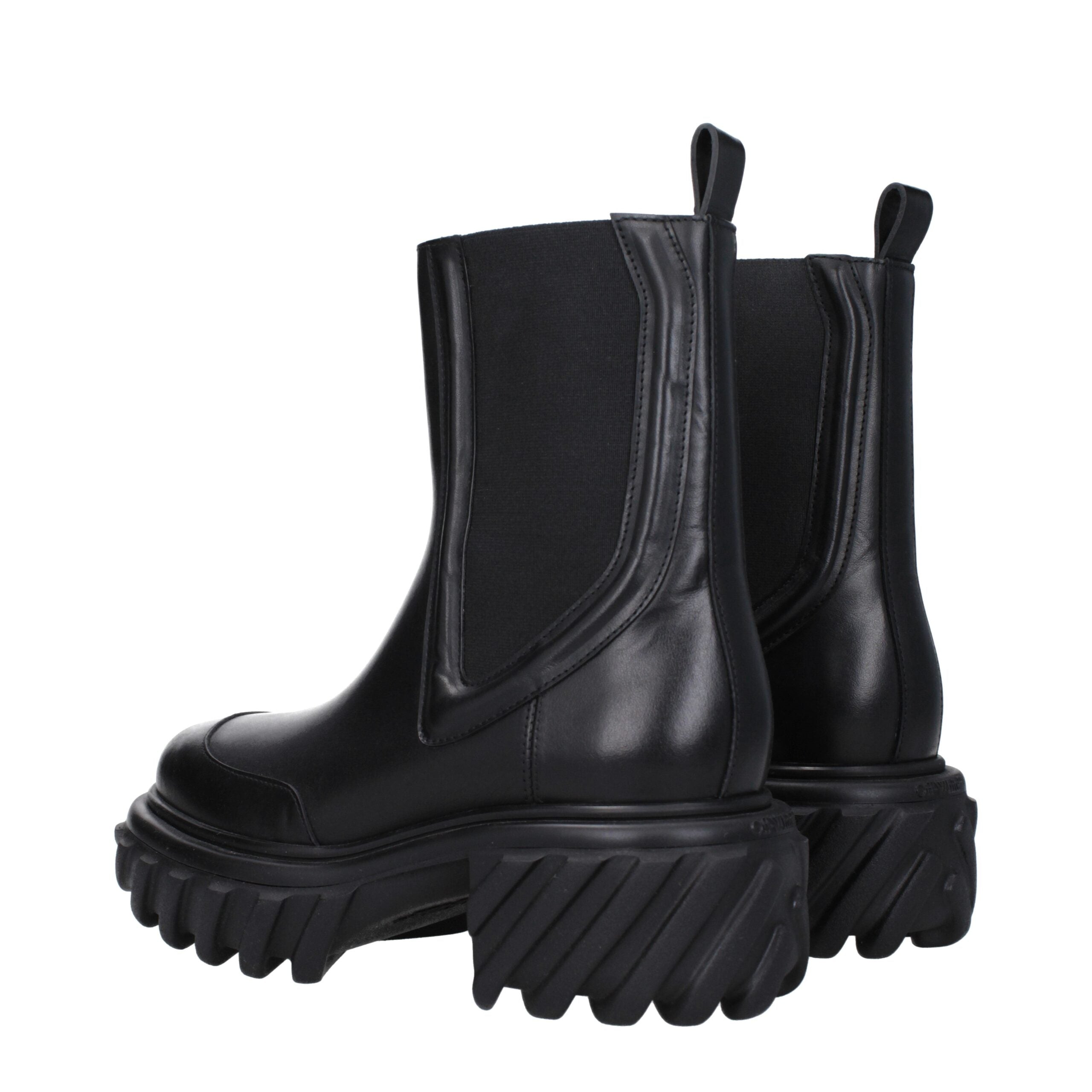 Black Leather Ankle Boots