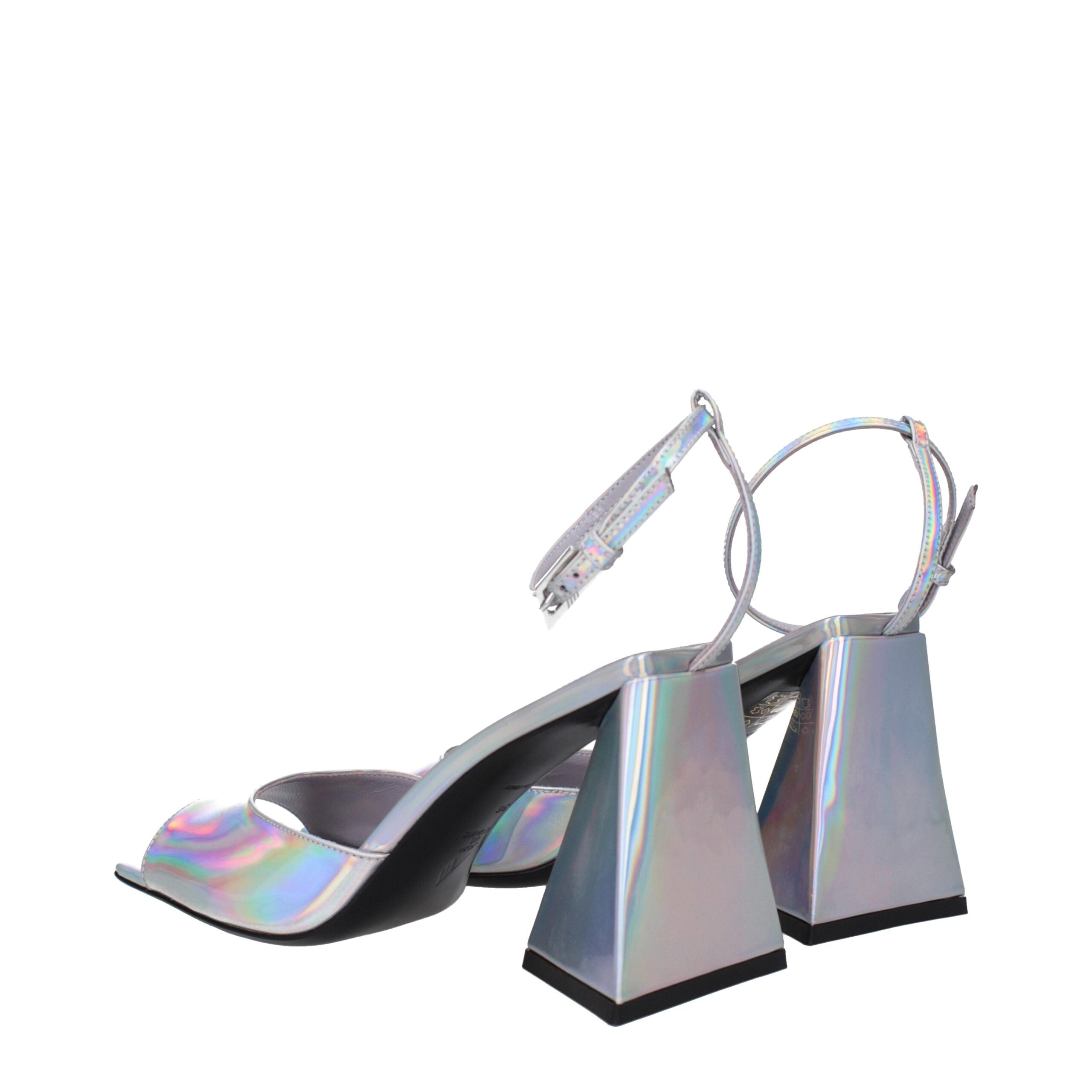 Gray Leather Platforms