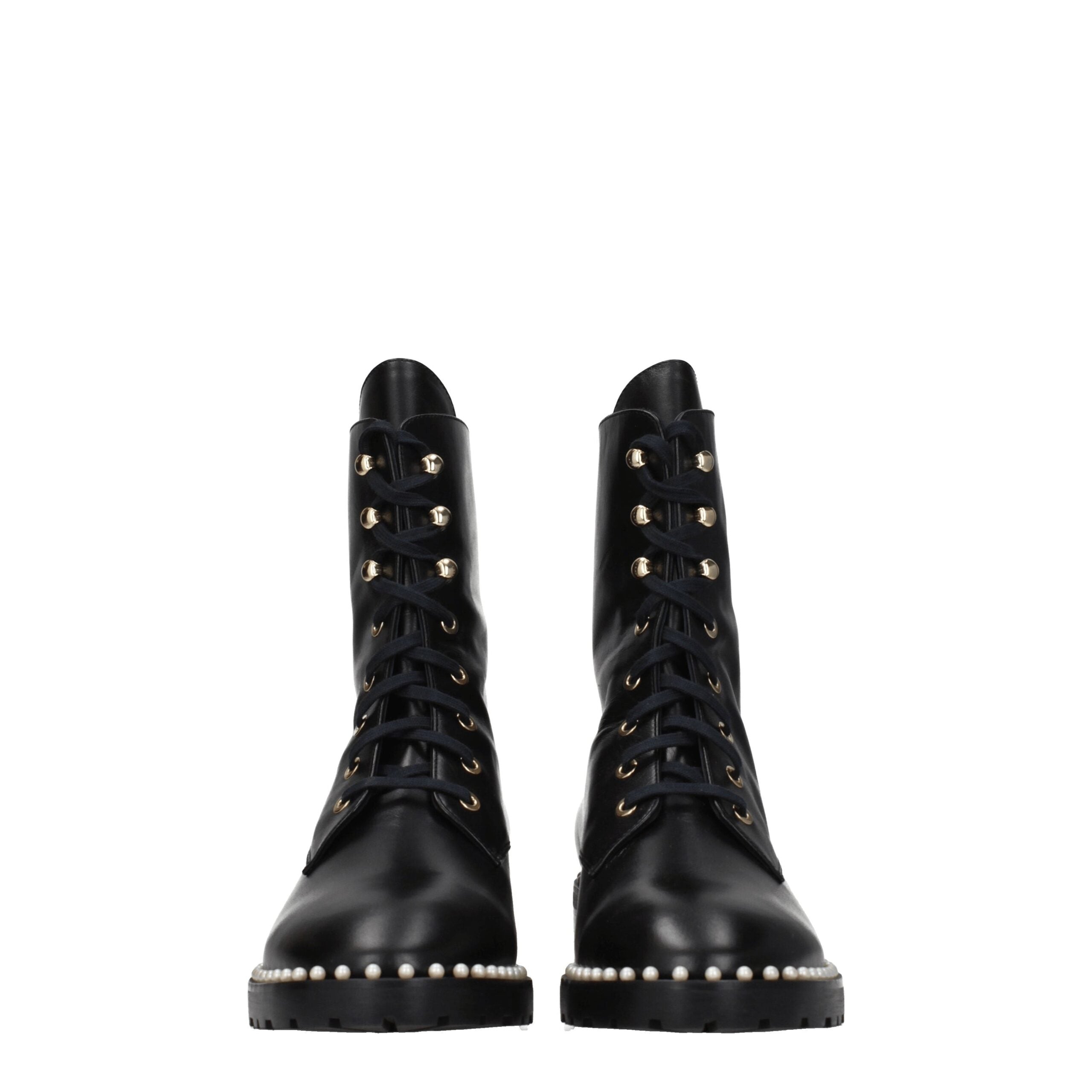 Black Leather Ankle Boots