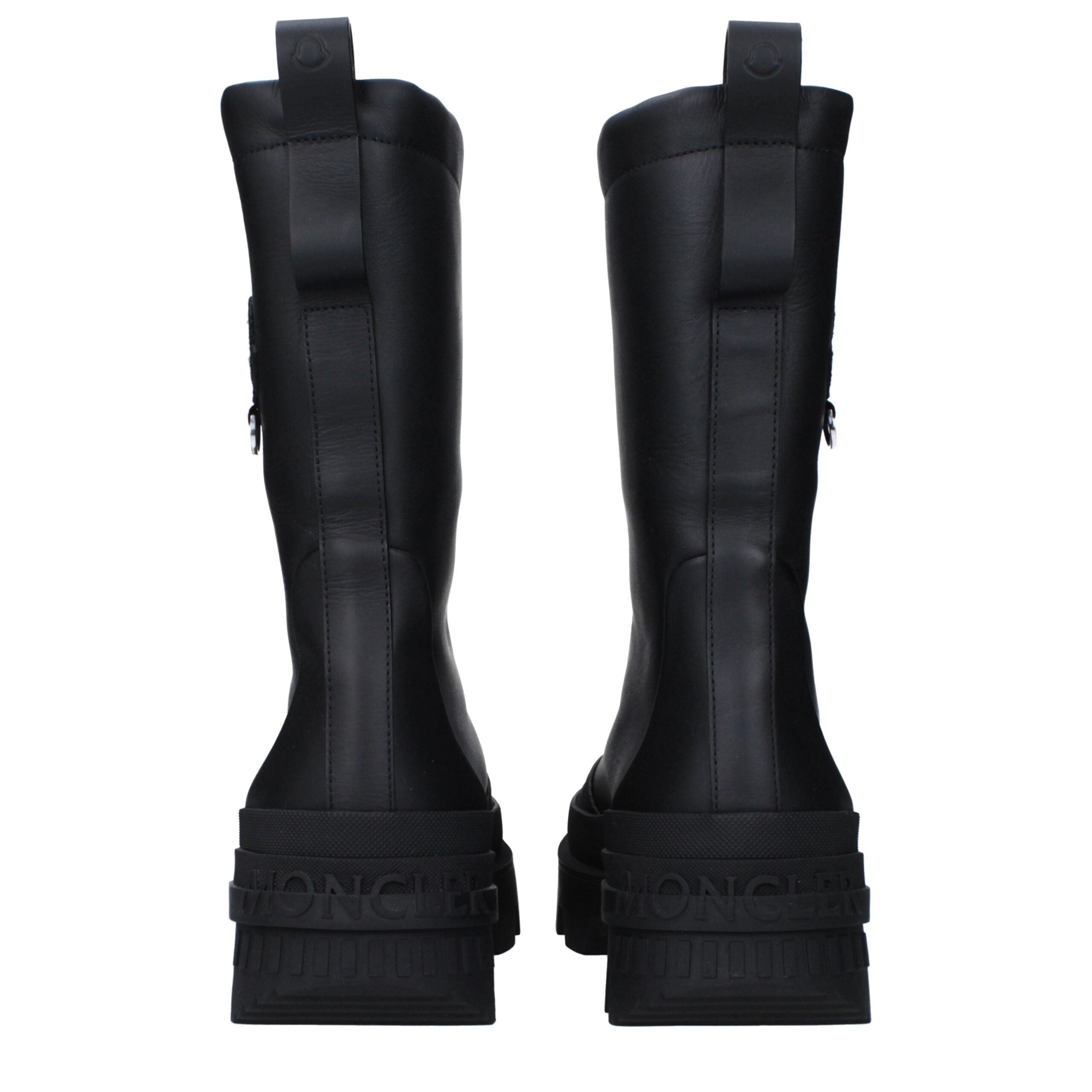 Black Leather Ankle Boots