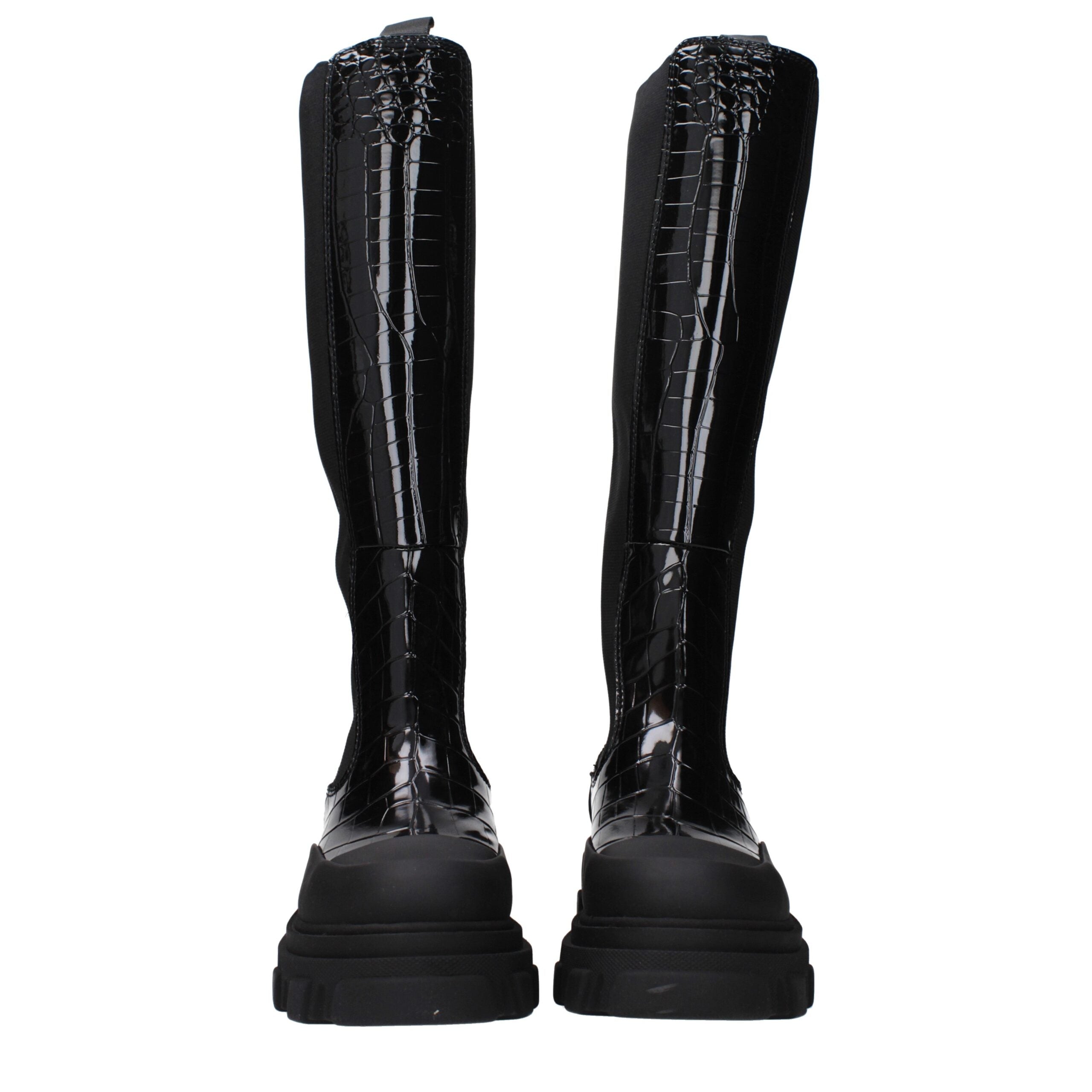 Black Leather Over The Knee