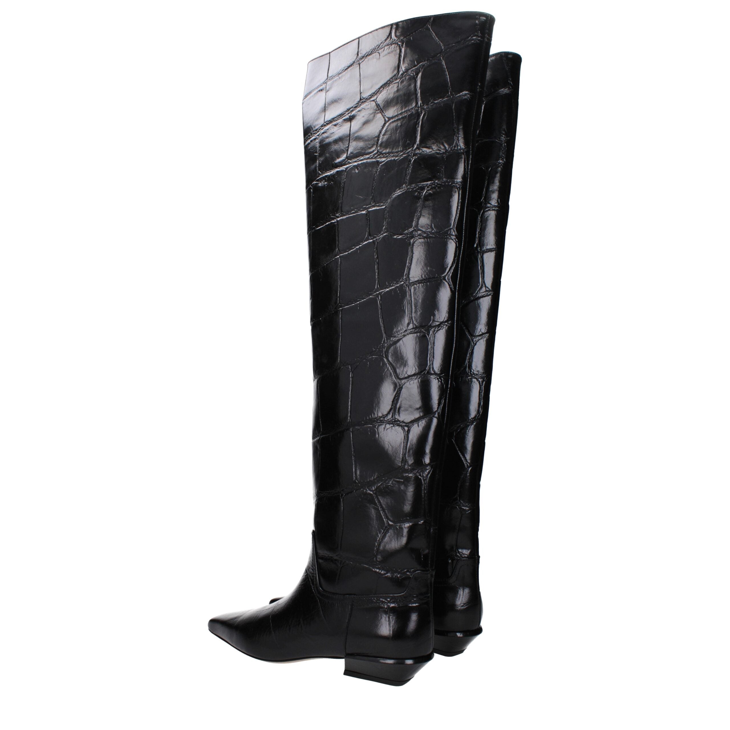 Black Leather Over The Knee