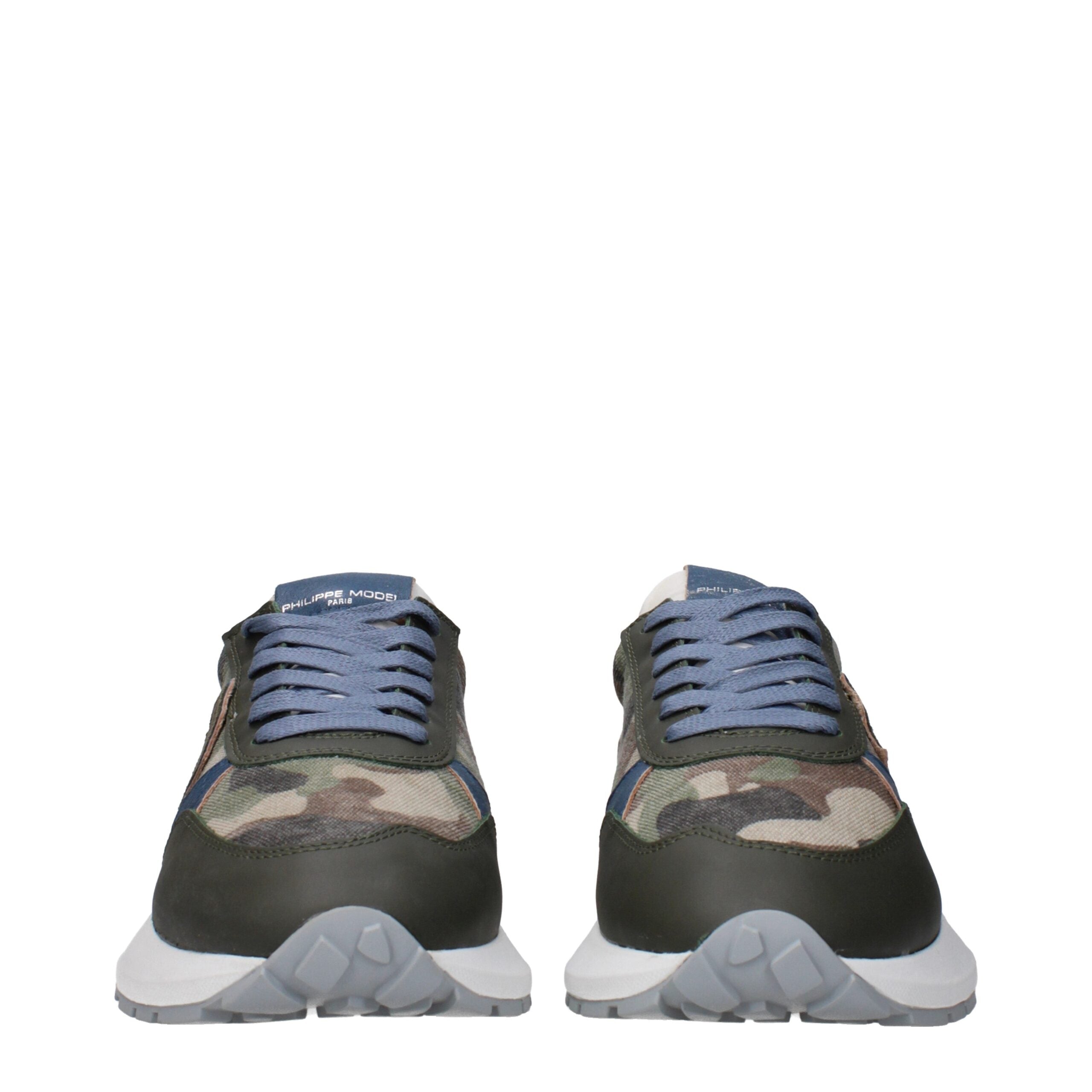 Green Fabric Athletic Sneakers