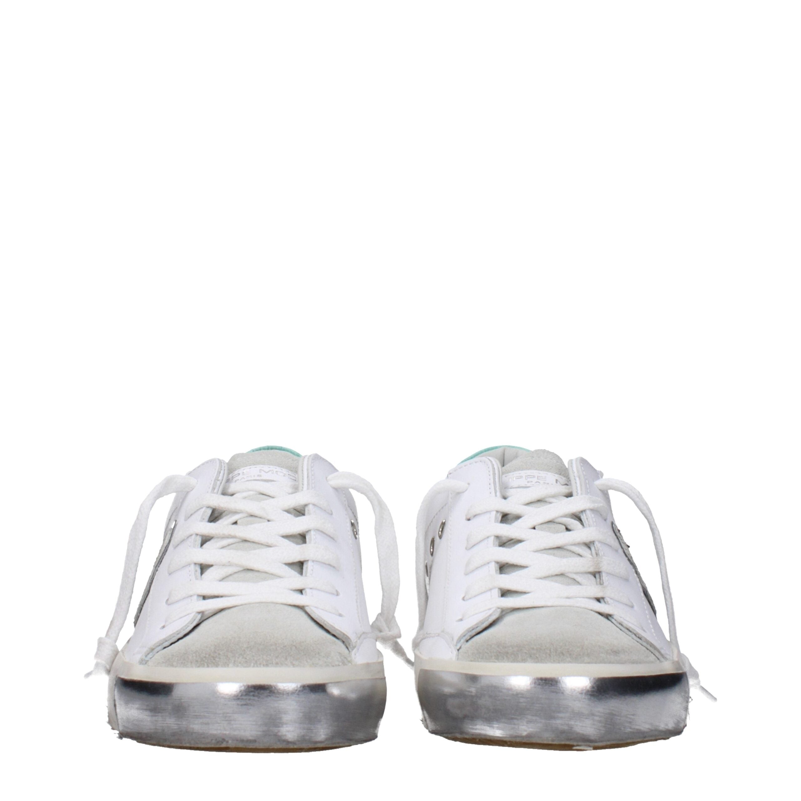 White Leather Low Tops