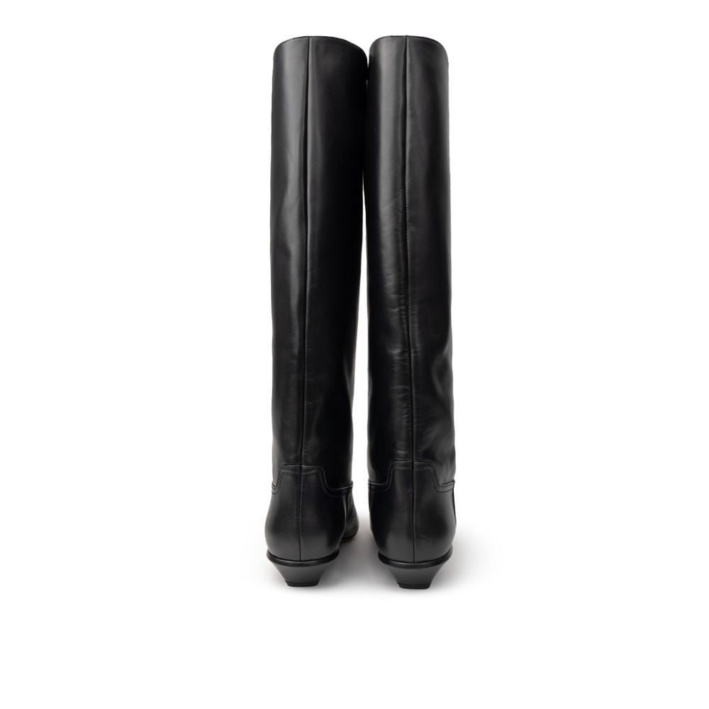 Black Leather Boot