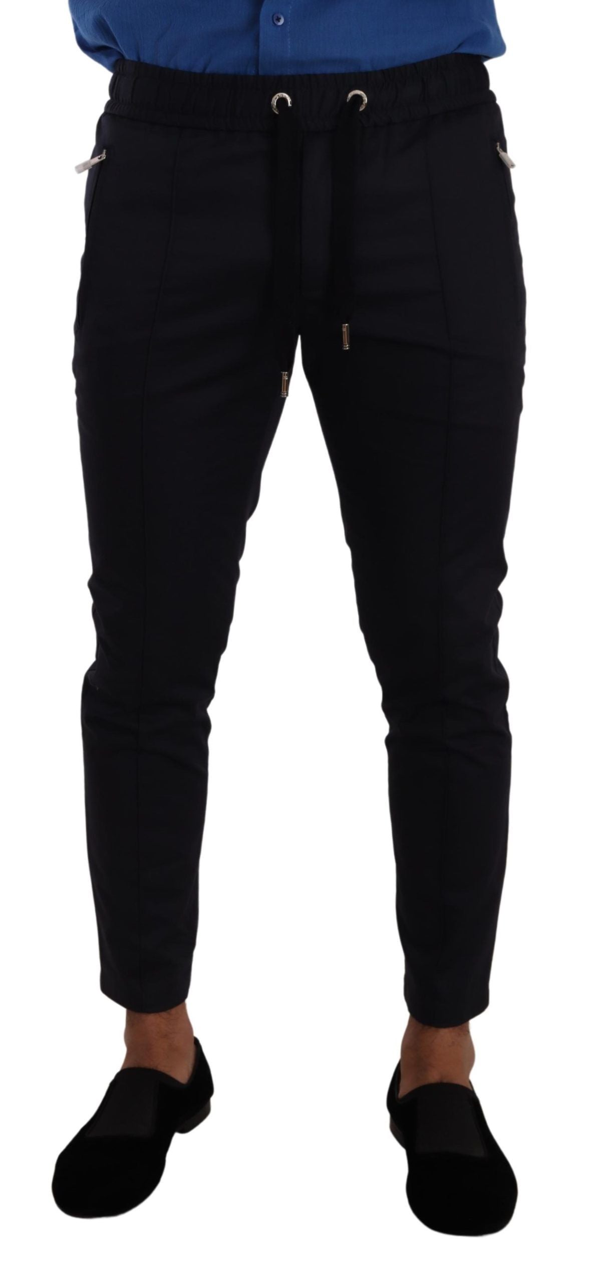 Blue Cotton Stretch Jogging Trouser Pants