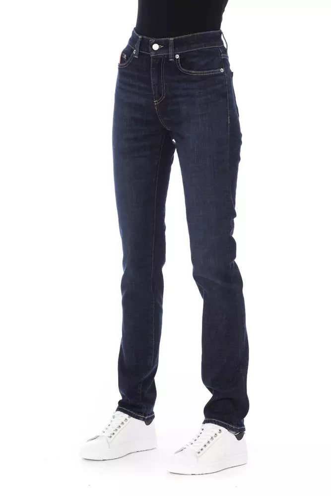 Blue Cotton Women's Jeans