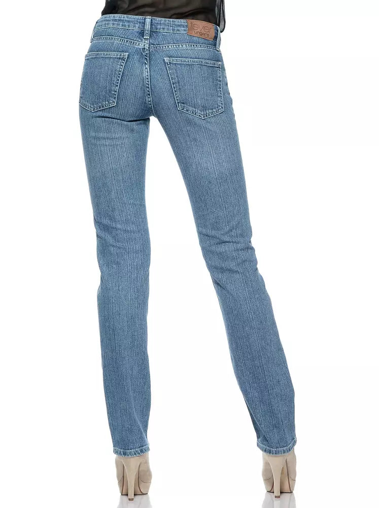 Light Blue Cotton Women Jean