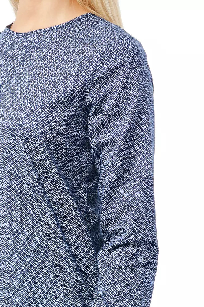 Blue Cotton Women Blouse