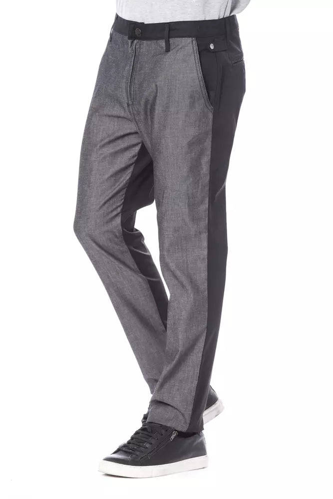 Black Cotton Men Pants