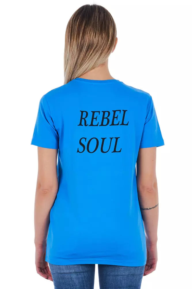 Light Blue Cotton Women Top