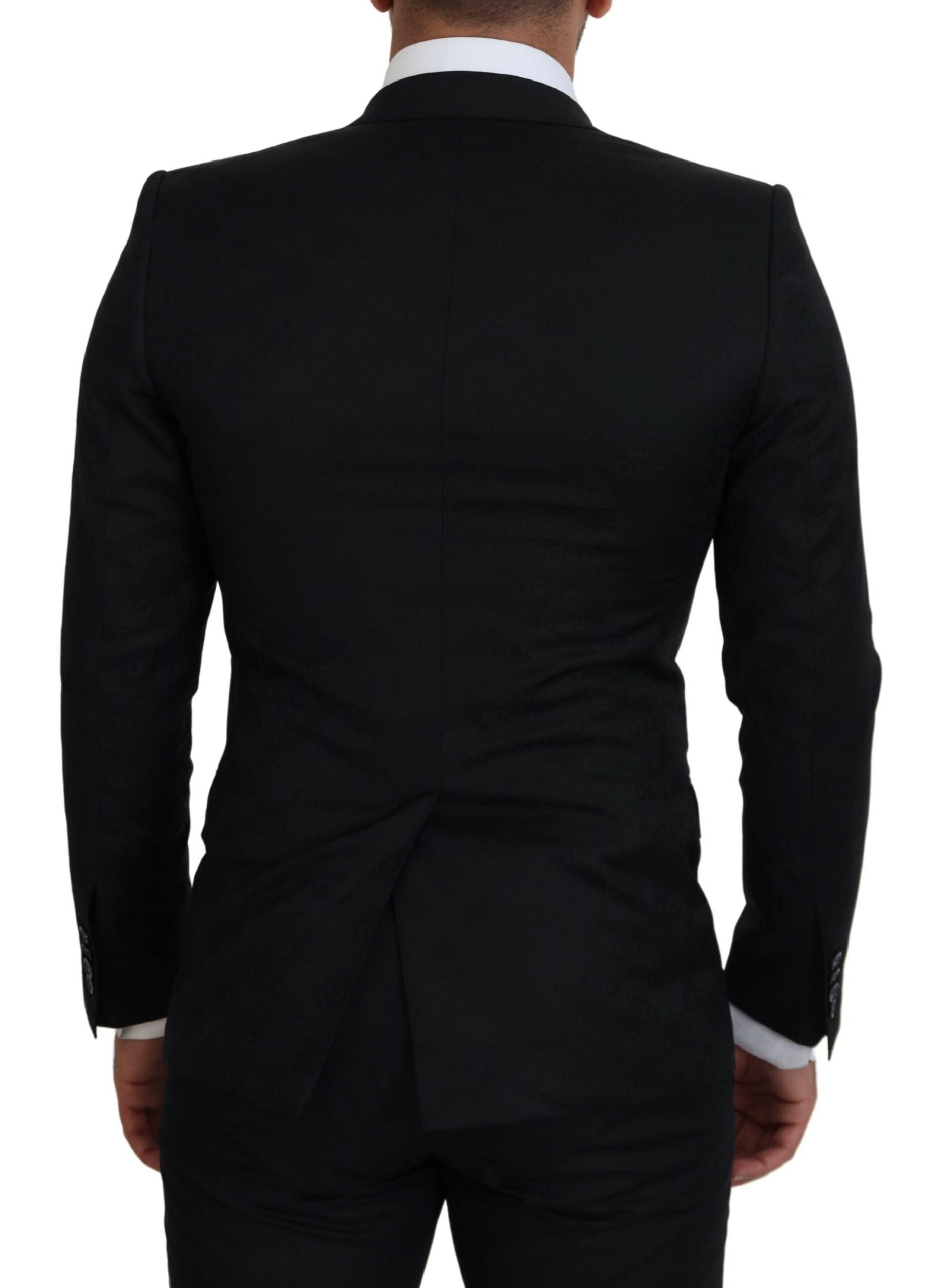 Black Wool Formal Coat Martini Blazer