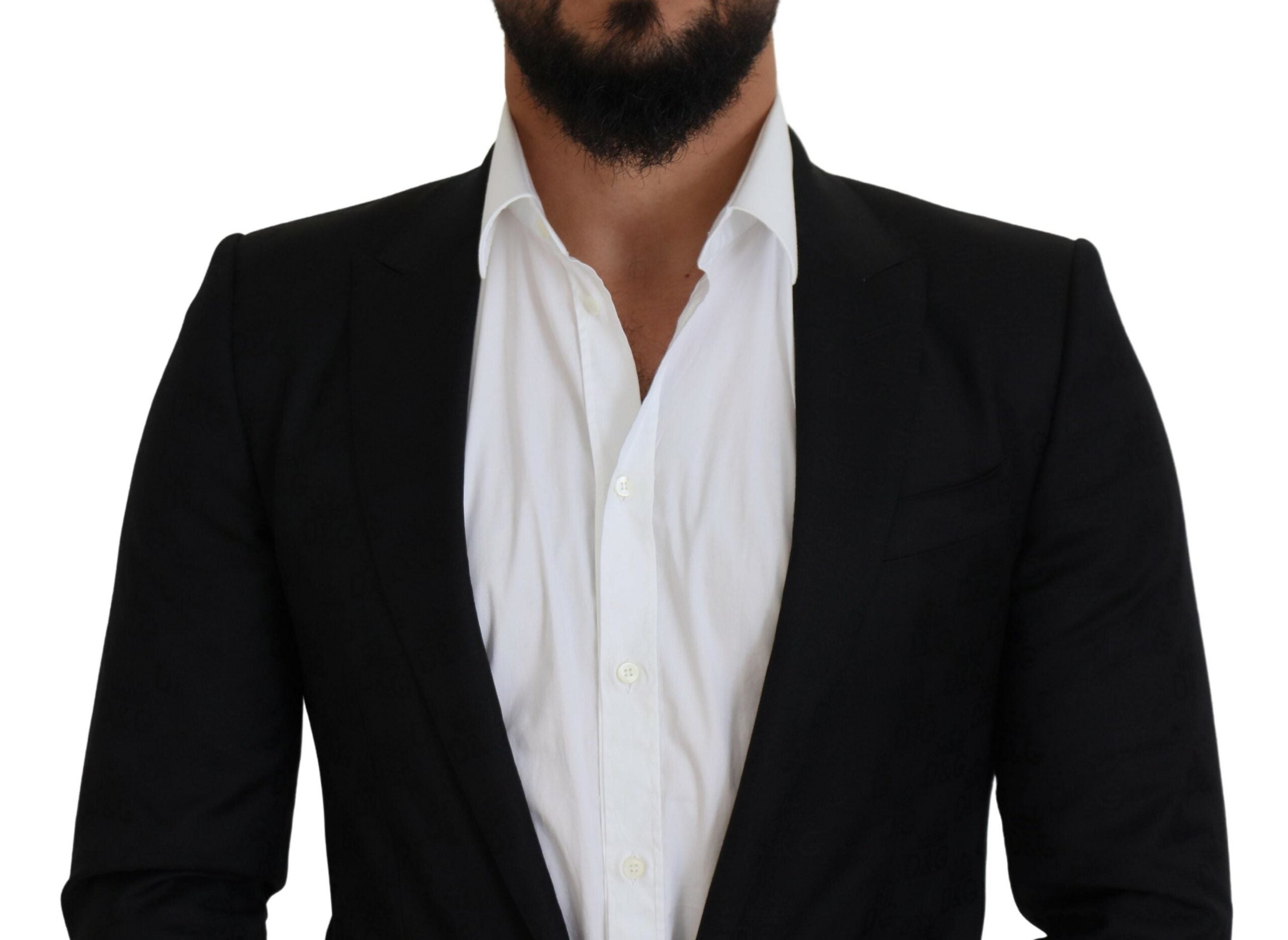 Black Wool Formal Coat Martini Blazer