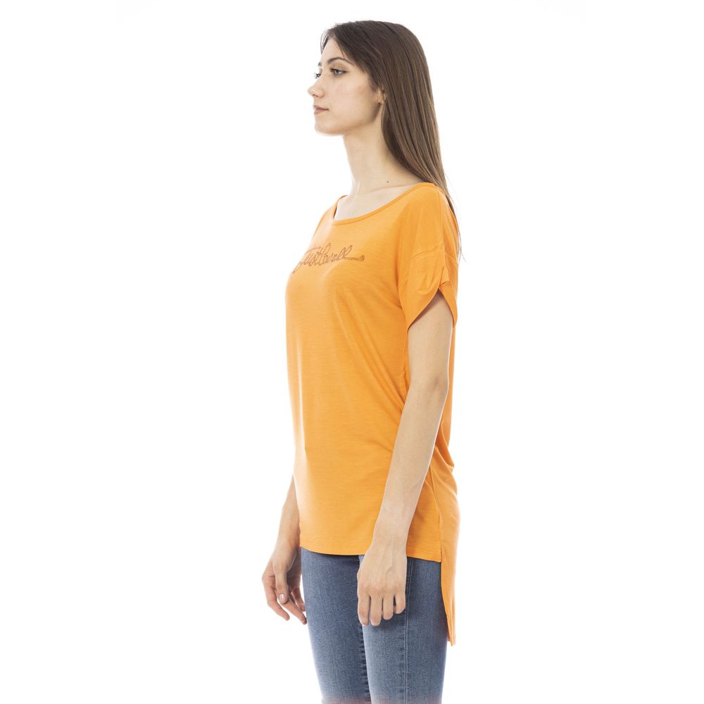 Orange Cotton Women Top
