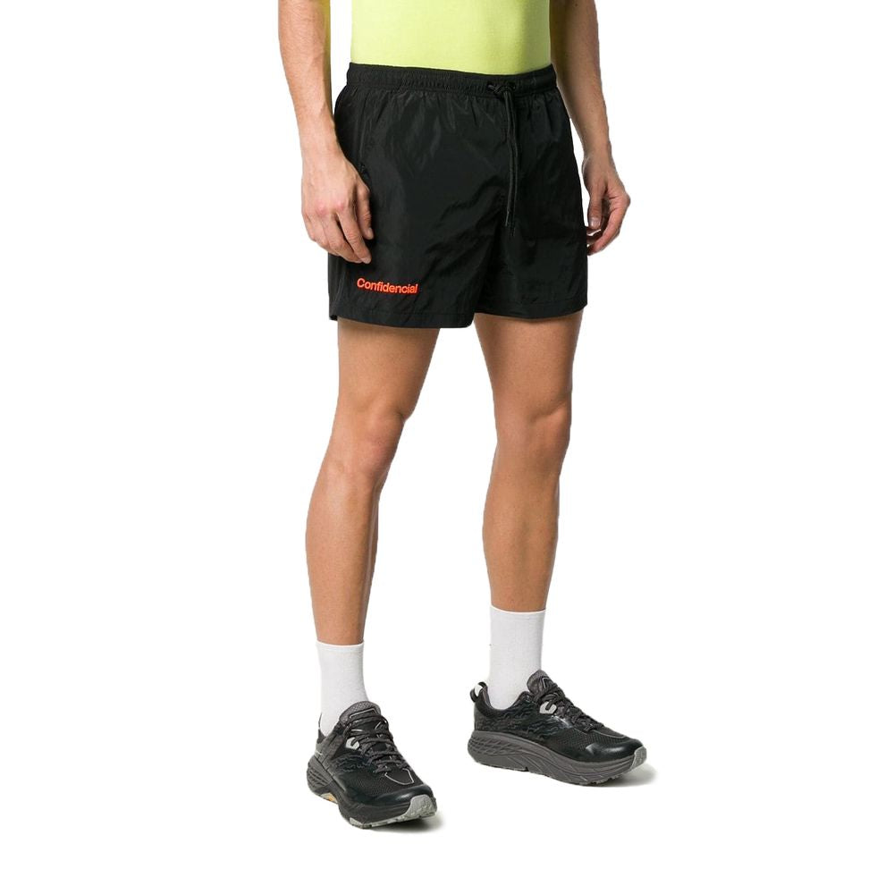 Black Polyamide Men's Swimwear Boxer