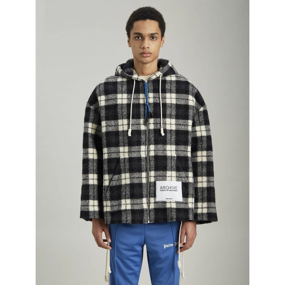 Black Cashmere Men Sweater Jacket