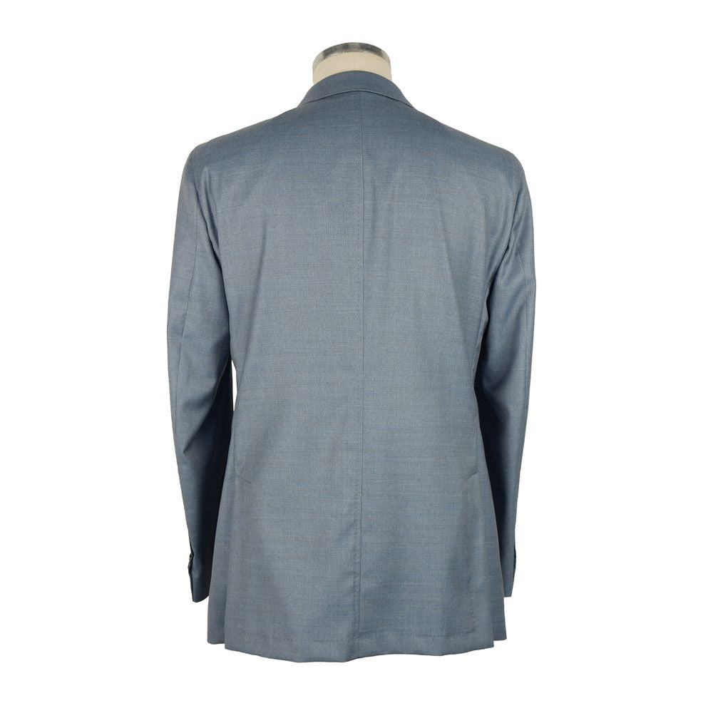 Blue Wool Men's Blazer