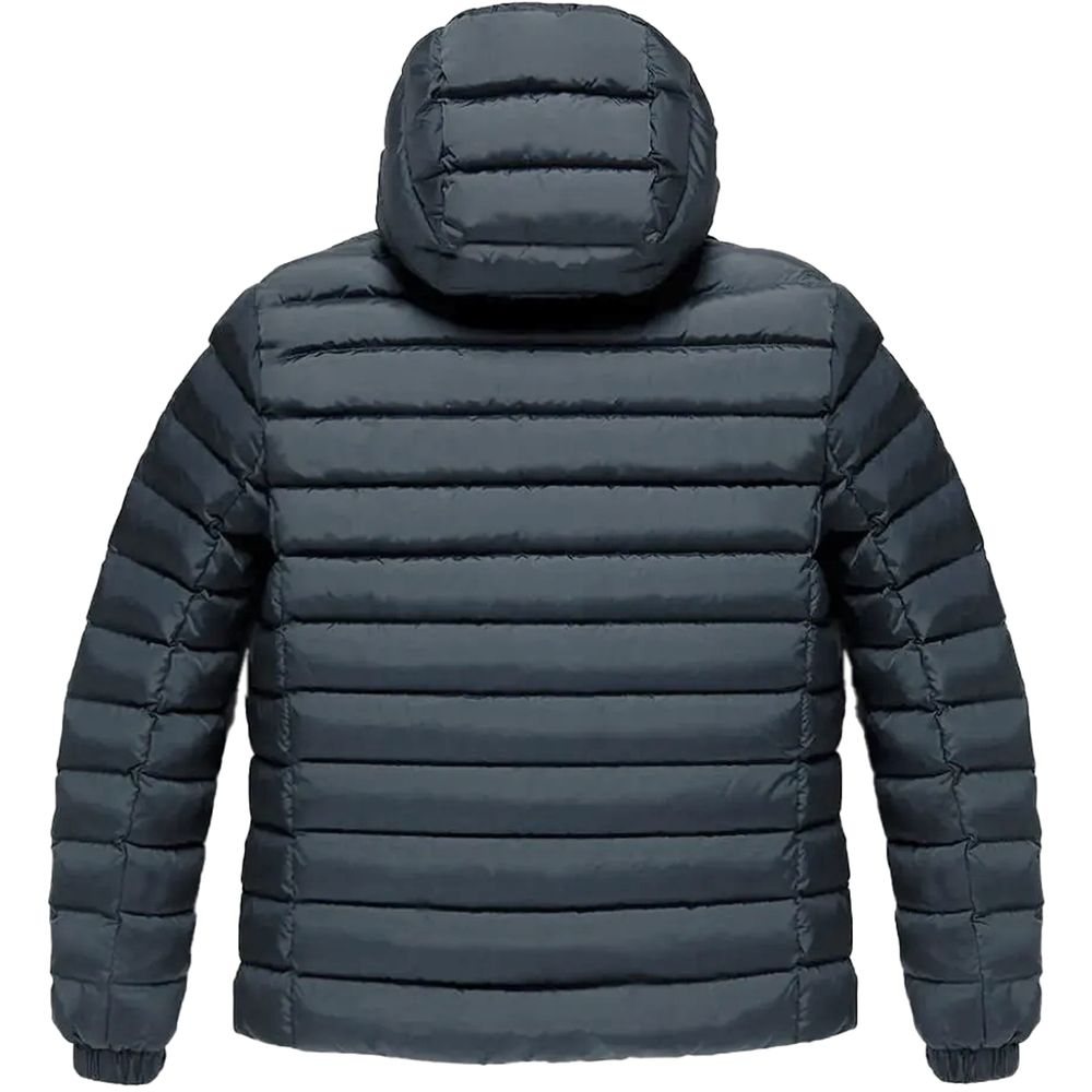 Blue Nylon Men Jacket