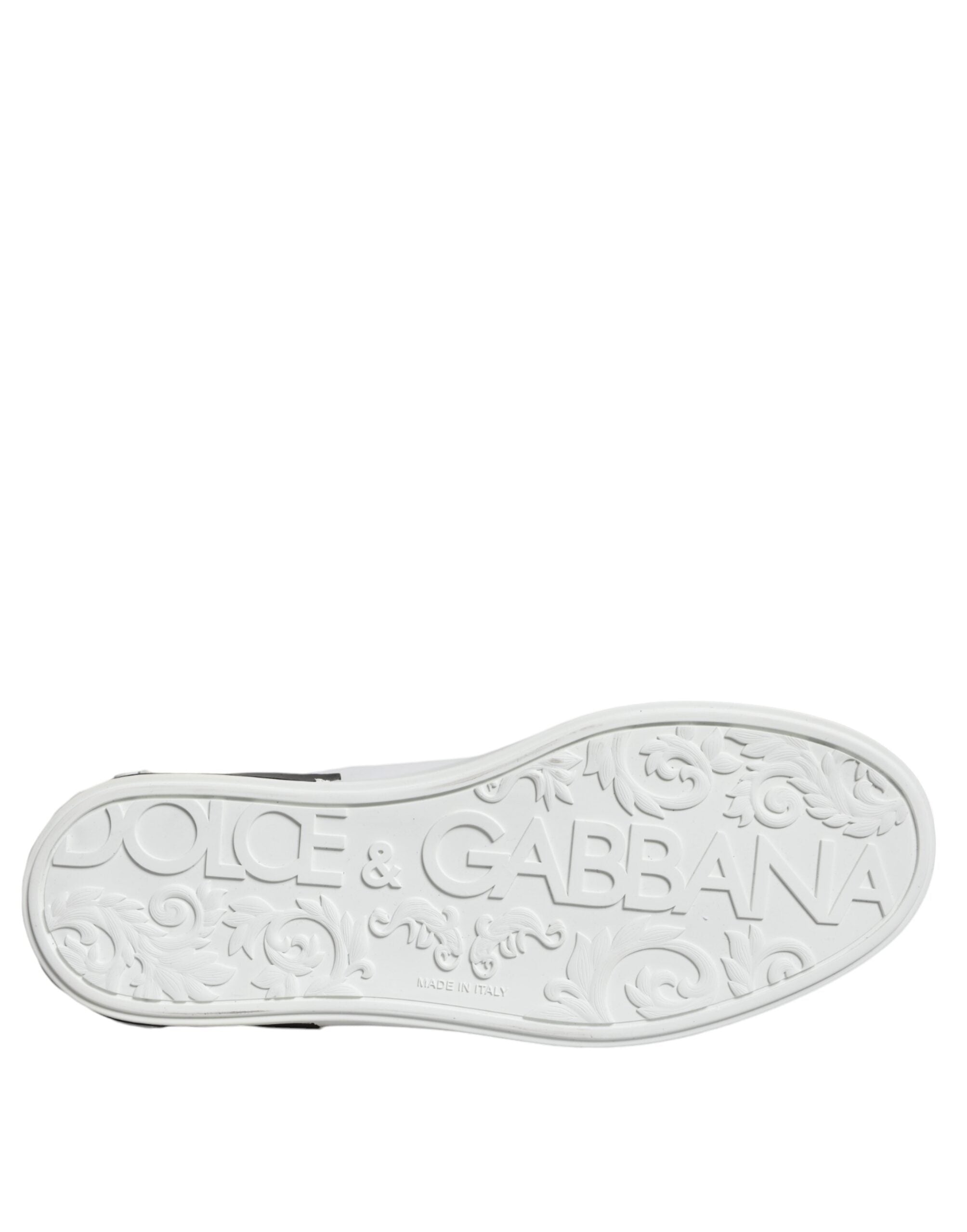 Black Leather Logo Portofino Sneaker Shoes