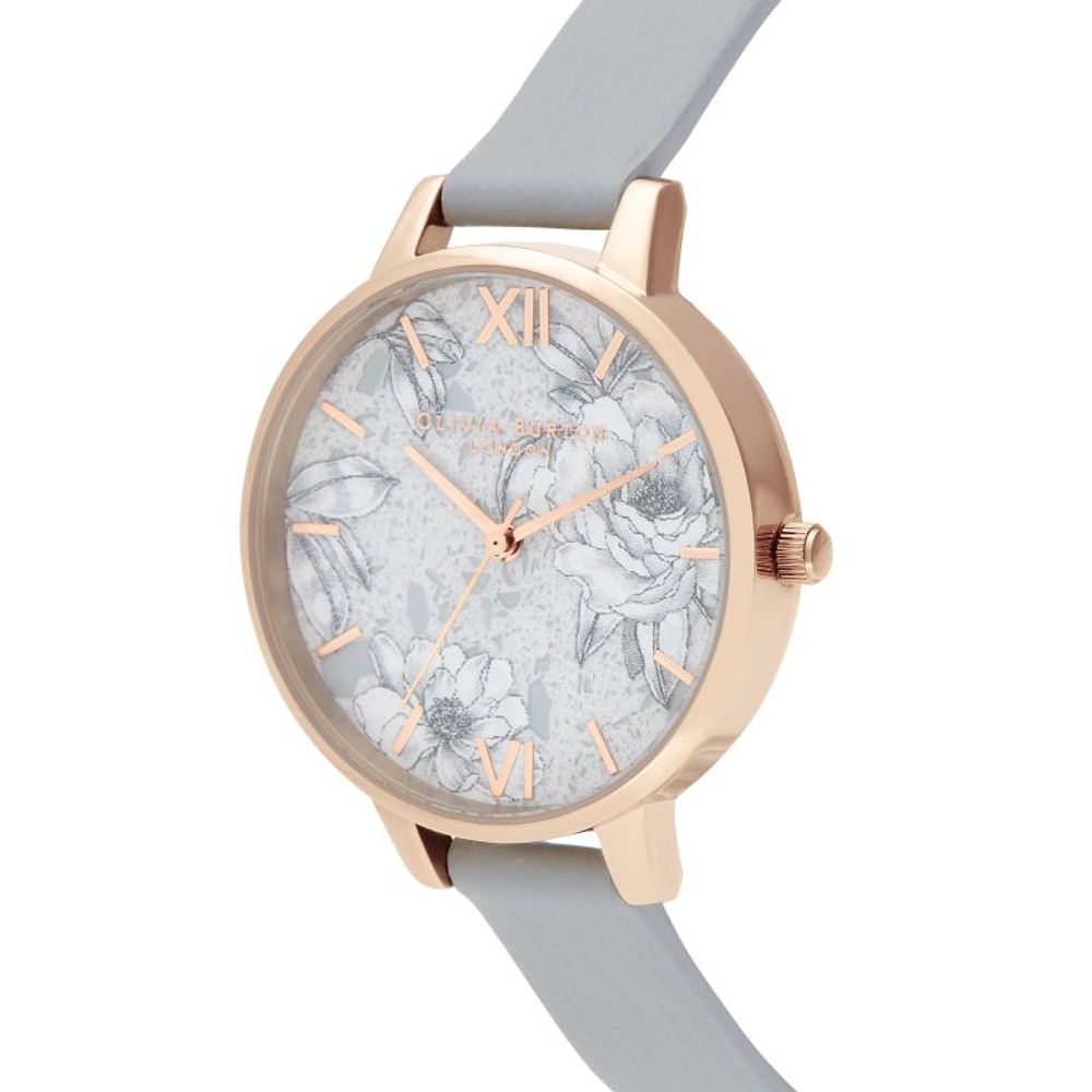 Gray Artificial Leather Watch