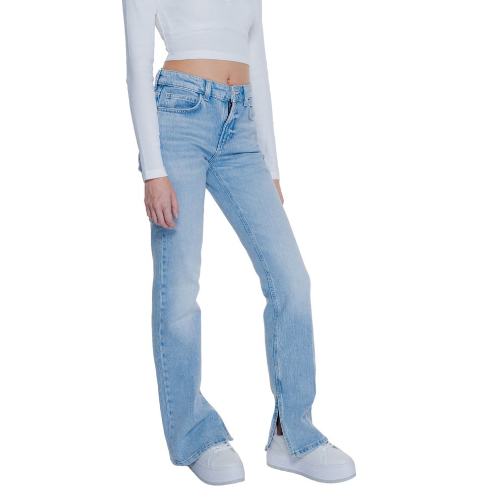 Light Blue Cotton Mom Jean