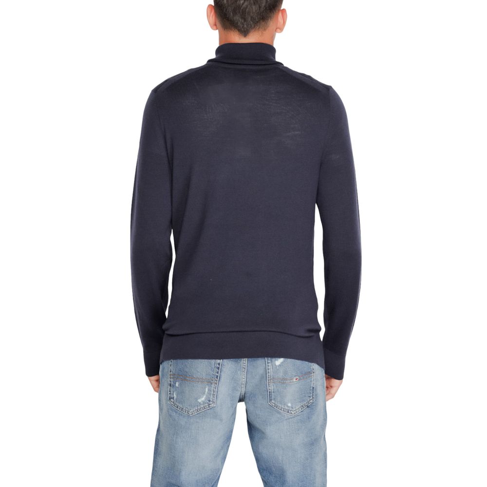 Blue Wool Turtleneck