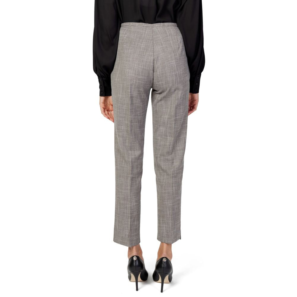 Gray Polyester Pant