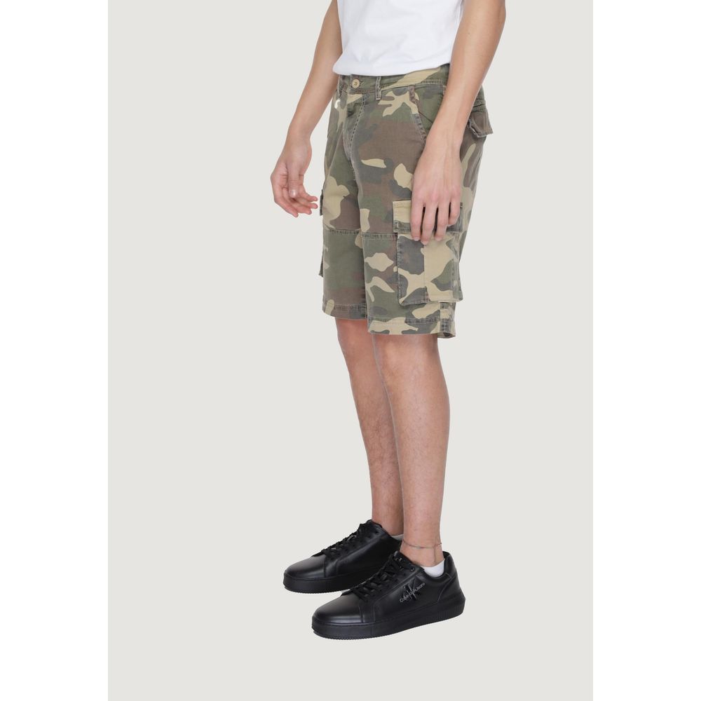 Beige Cotton Bermuda