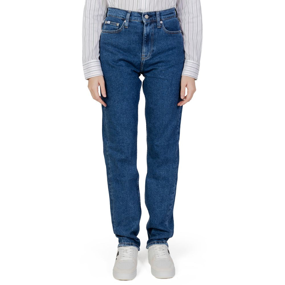 Blue Cotton Slim Fit Jean