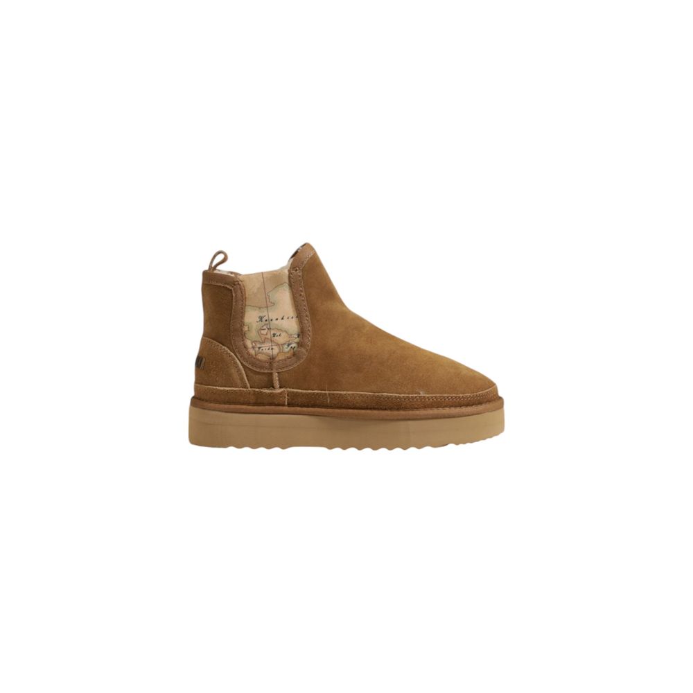 Beige Leather Ankle
