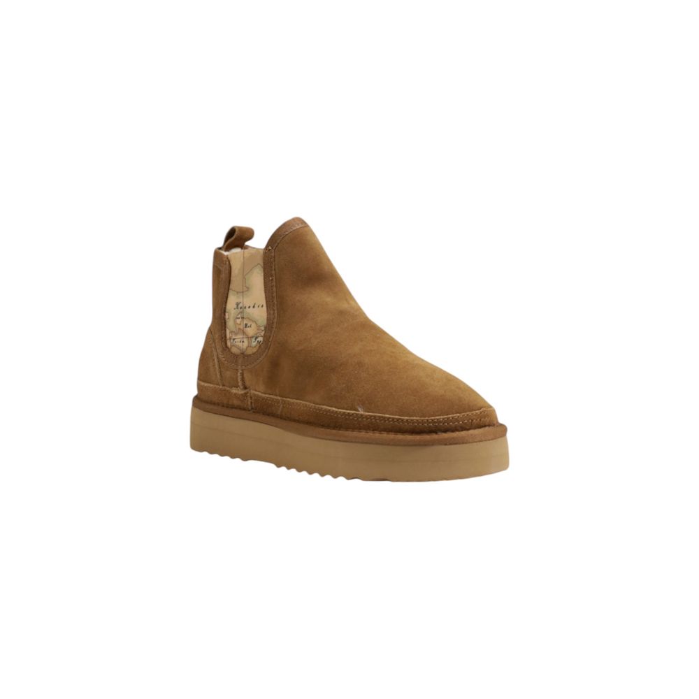 Beige Leather Ankle
