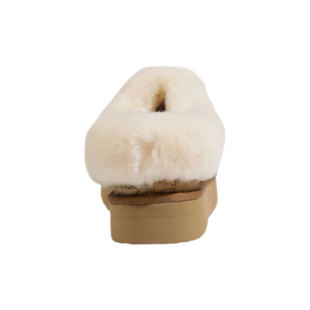 Beige Fabric Ankle