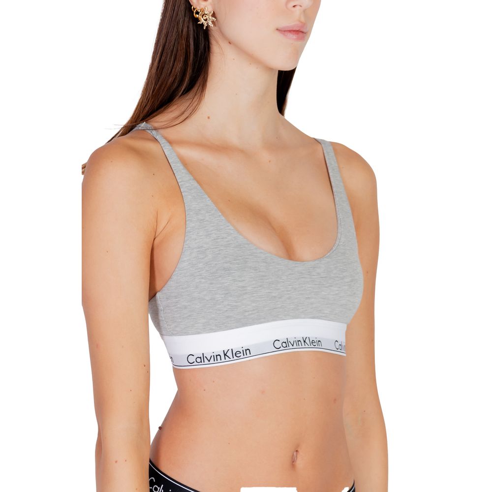 Gray Cotton Bra