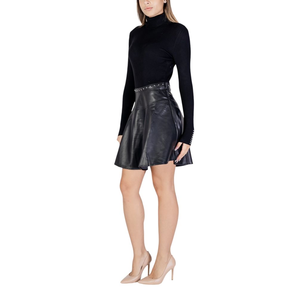 Black Viscose Midi