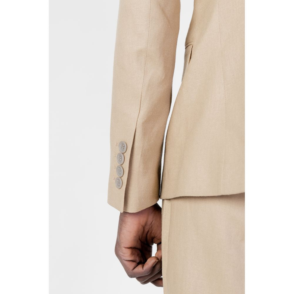 Beige Linen Blazer