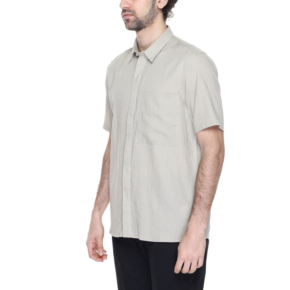 Beige Linen Shortsleeve